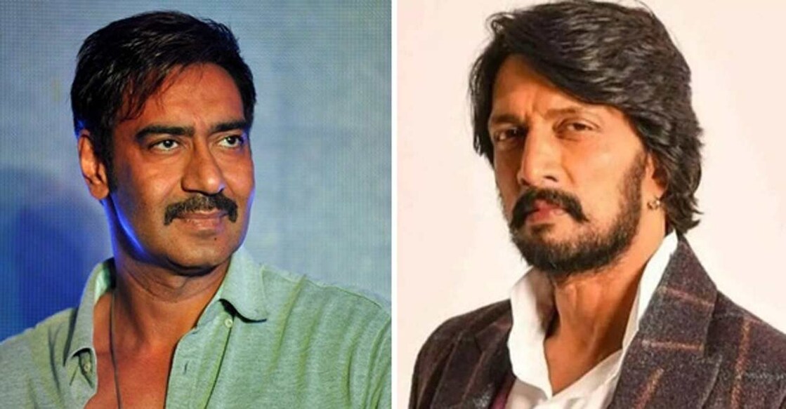 Combo image of actors Ajay Devgn (L) and Kiccha Sudeep. Photo: IANS