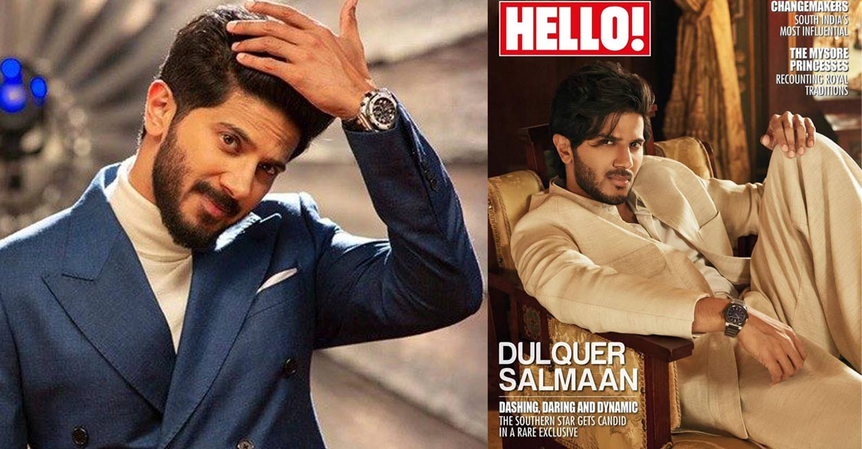 Dulquer Salmaan in the latest digital cover of 'Hello!' Dulquer Salmaan in the latest digital cover of 'Hello!' magazine (Right)/ Instagram: Hellomagindia/Rahul Jhangiani