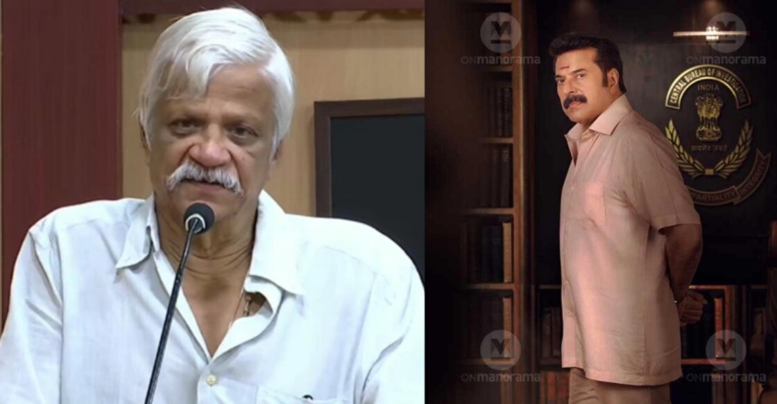 Scriptwriter S N Swamy during the press conference in Thiruvananthapuram