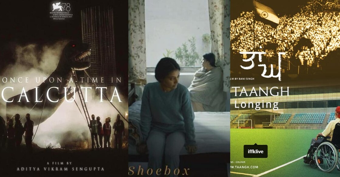Posters of 'Shoebox', 'Taangh' and 'Once upon a time in Calcutta'. Photos: IMDB