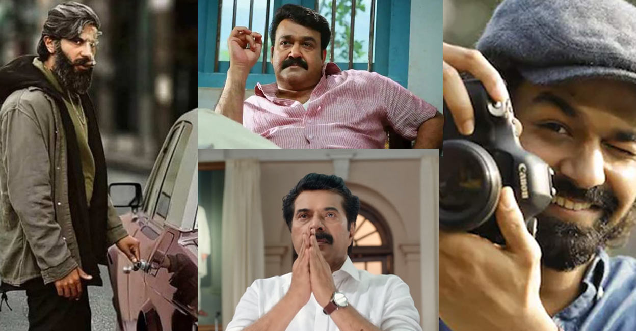Movies of screen icons Mammootty and Mohanlal will be competing with films of Dulquer Salman and Pranav Mohanlal. File photos