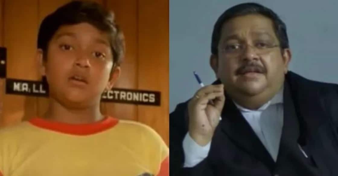 Kurien Chacko as Lothar in 'Manu Uncle' (L) and as a magistrate in 'Saudi Vellakka'.
