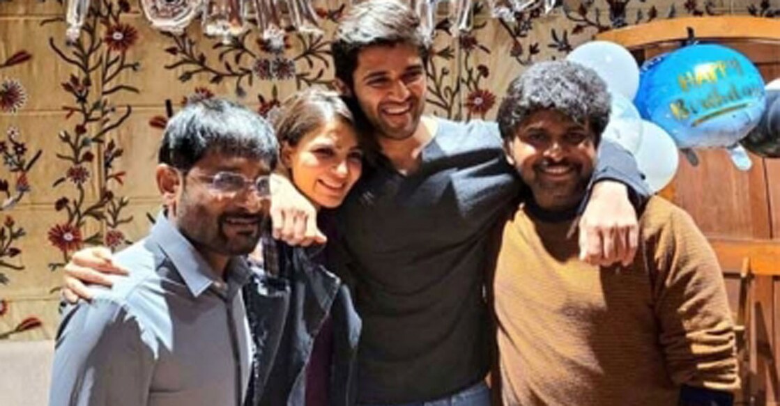 Vijay Devarakonda with Samantha and 'VD11' team members