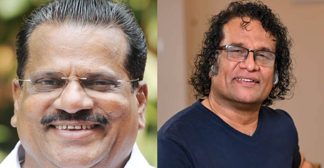 E P Jayarajan, Hareesh Peradi Hareesh Peradi often comments on political issues and social matters. File photos