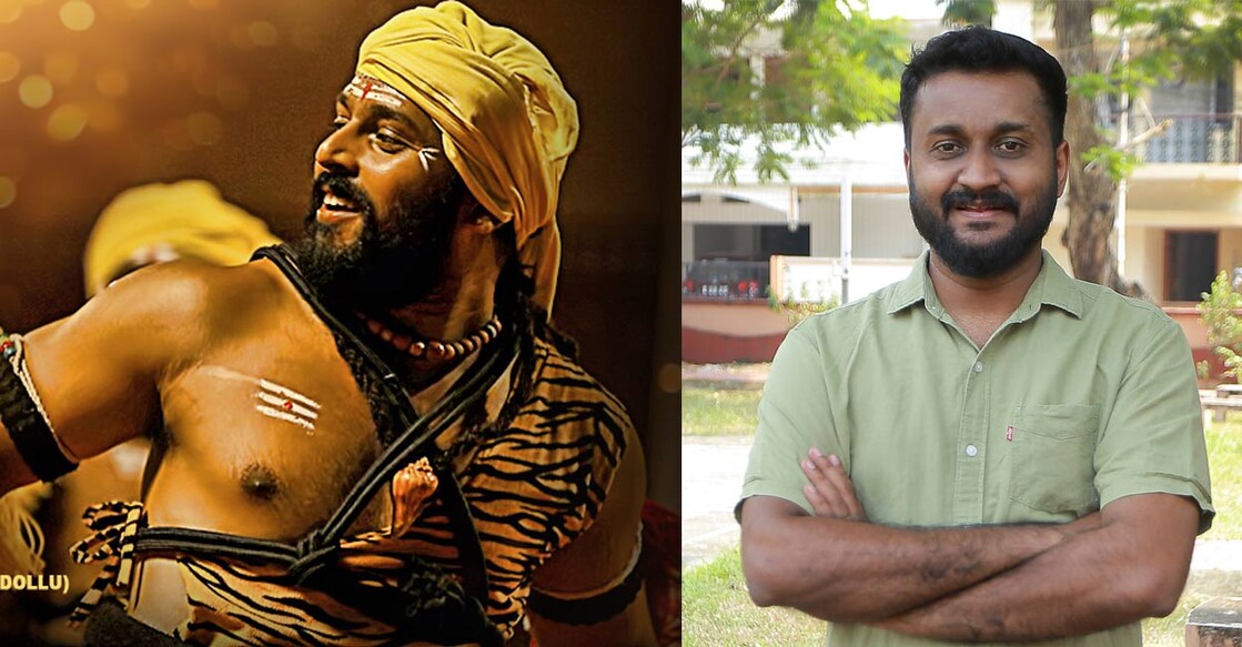 (L) A poster of Kannada film 'Dollu'. (R)Nithin Lukose