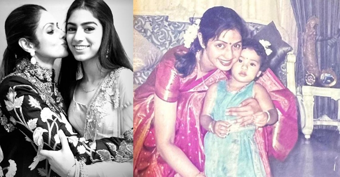 The daughters shared the pictures with their mother on Sridevi's birth anniversary. Photos: IANS | Instagram