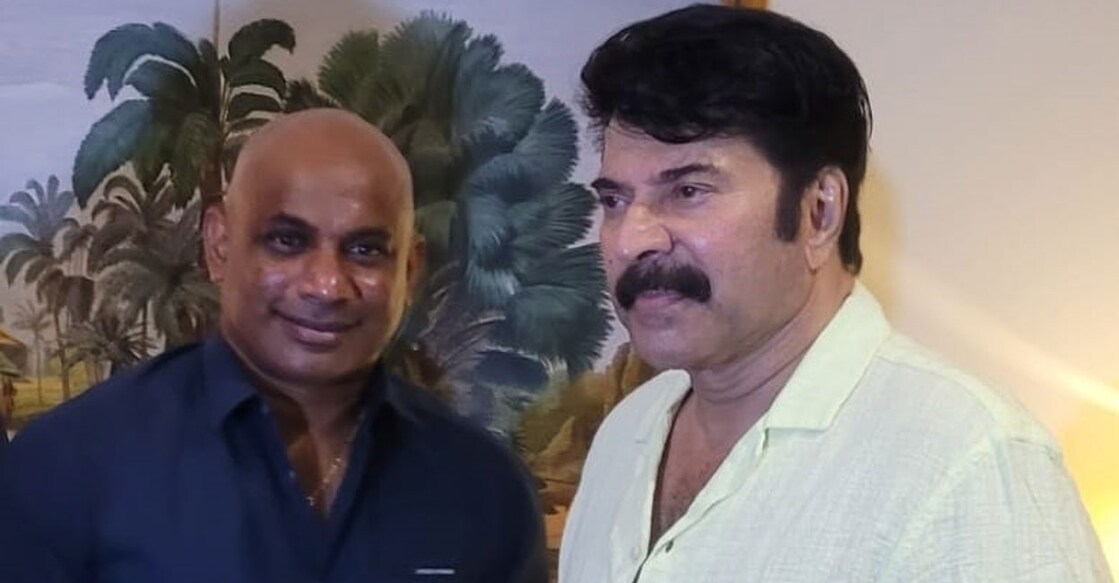 Sanath Jayasuriya with Mammootty. Photo: Twitter/ @Sanath07