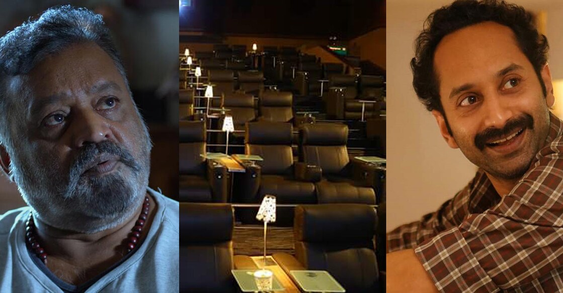 'Paappan' starring Suresh Gopi, and 'Malayankunju' starring Fahadh Faasil were the first movies screened here after the theatres reopened on Monday