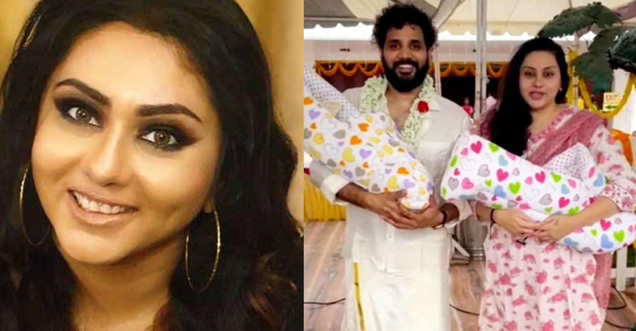 Namitha shared the good news on Instagram on Krishna Janmashtami. Photos: Instagram | IANS