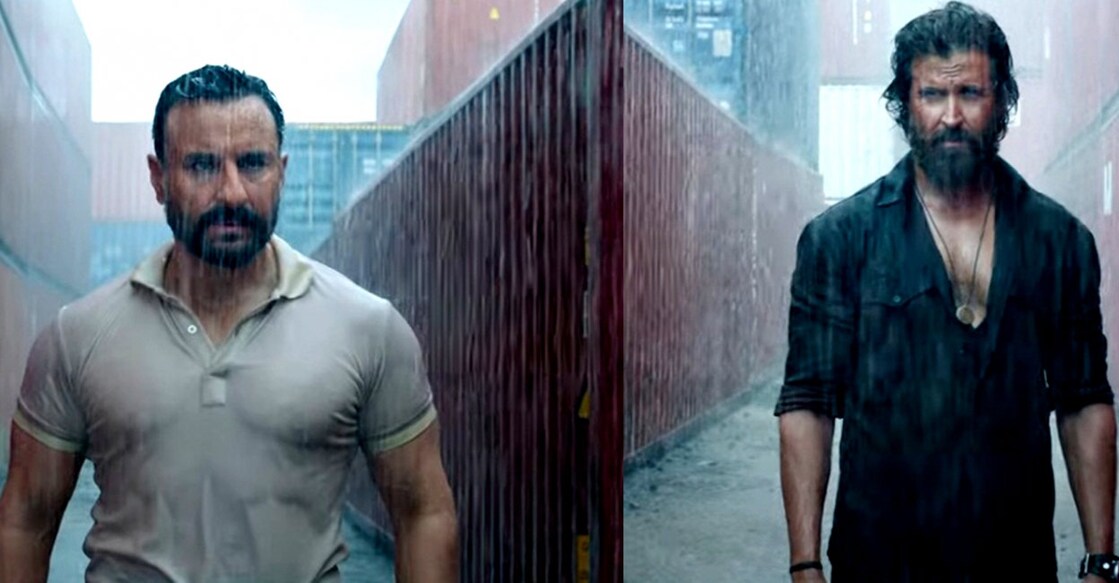 The Hindi remake of the Tamil blockbuster features Hrithik Roshan as Vedha and Saif Ali Khan as Vikram. Photos: IANS