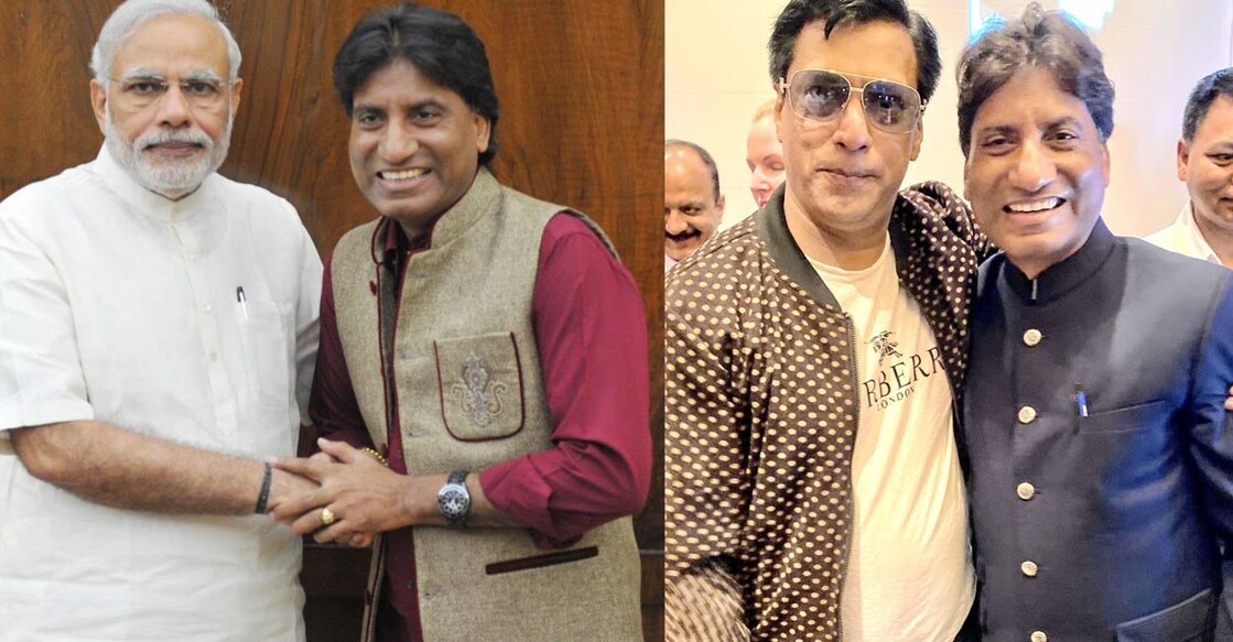 The artist with Prime Minister Modi and filmmaker Madhur Bhandarkar. Photos: IANS