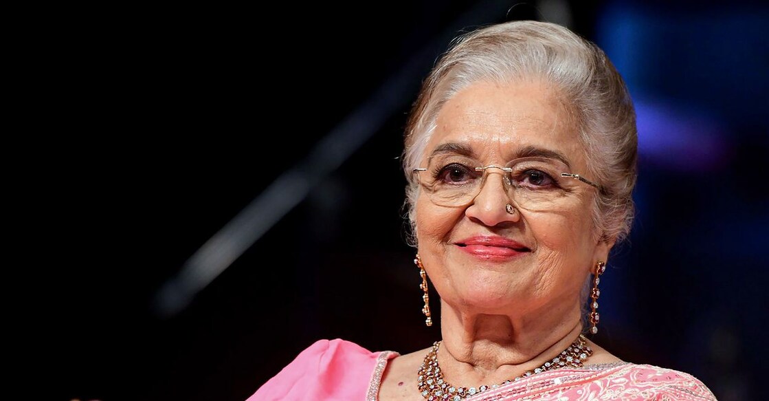 Veteran Bollywood actor Asha Parekh attends the 1st Lata Deenanath Mangeshkar Award ceremony, in Mumbai. Parekh on Tuesday, September 27, 2022, was selected for the Dadasaheb Phalke Award. Photo: PTI