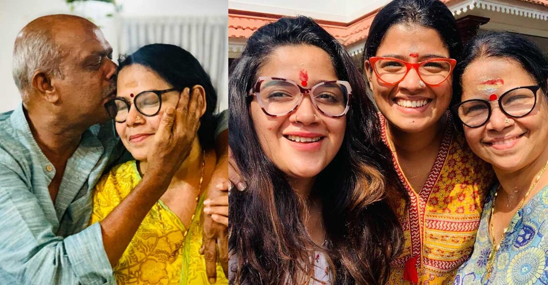 Abhirami and her sister Amrutha share a very close bond with their family. Photos: Instagram
