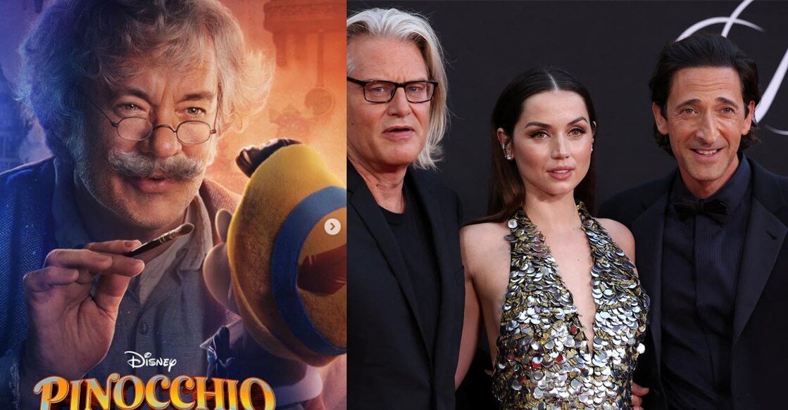 Tom Hanks played 'Geppetto' in Disney’s 'Pinocchio'. (L) Director Andrew Dominik and cast members Ana de Armas and Adrien Brody attend a premiere for the film Blonde at TCL Chinese Theatre in Los Angeles, California, US, September 13, 2022. REUTERS/Mario Anzuoni