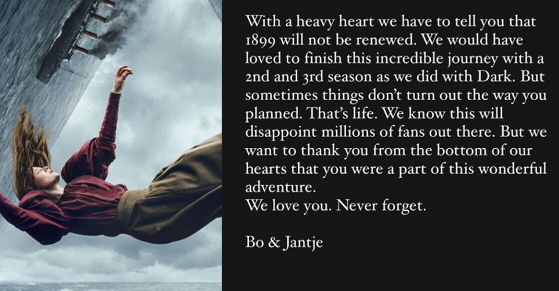  '1899', which followed a group of immigrants aboard a ship faced with a series of mysterious events, debuted on the streamer on November 17, 2022. Photos: Instagram