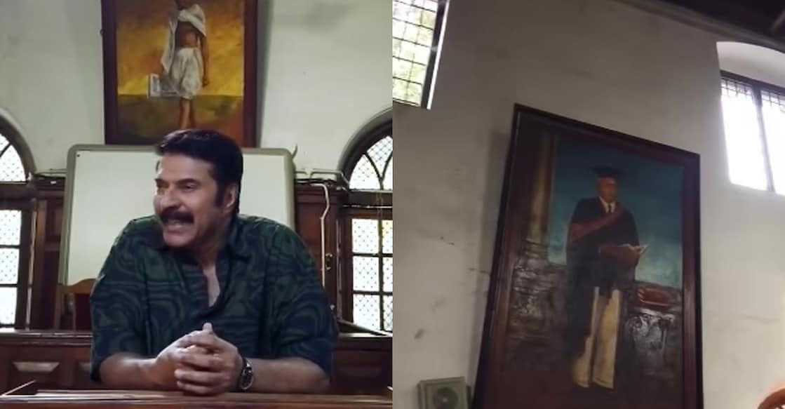 The actor spoke fondly about his time at the college. Video still | Facebook | Mammootty