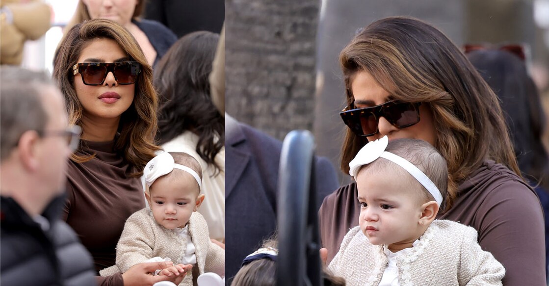 Priyanka Chopra and Malti Marie Chopra Jonas attend The Hollywood Walk of Fame star ceremony in Hollywood, California. Photos: Amy Sussman/Getty Images/AFP 