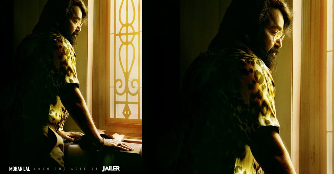 Mohanlal sports spectacles in the photo, just like his character in 'Manichithrathazhu'. Photo: Facebook