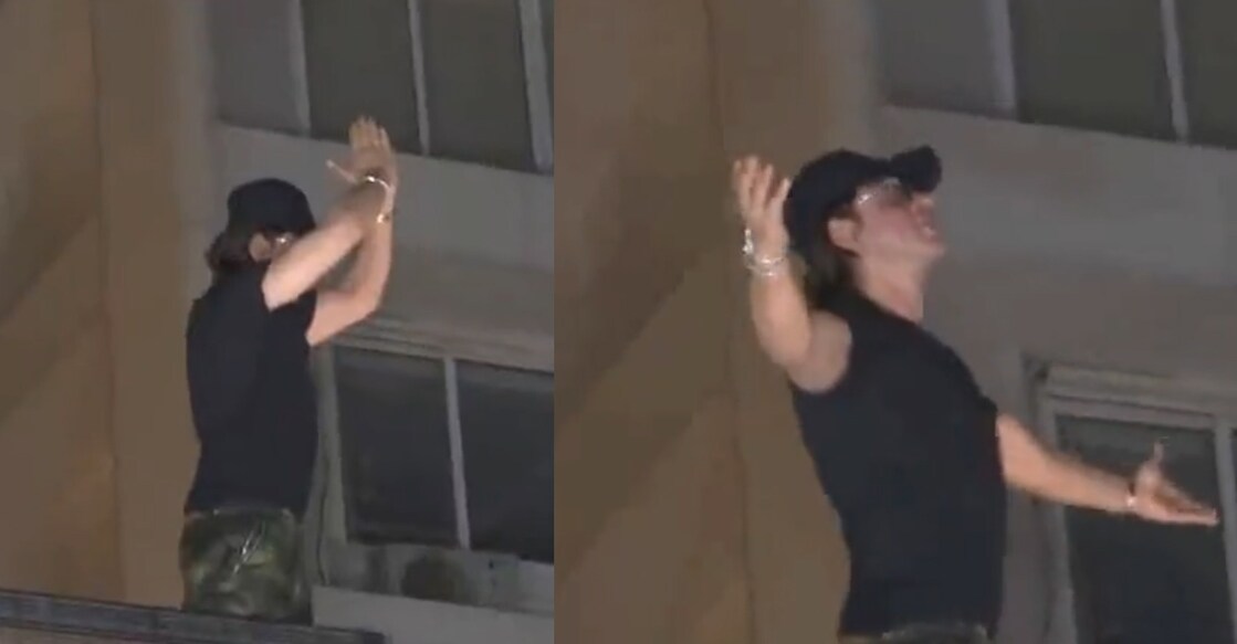 The superstar was greeted with loud cheers and chants of 'Shah Rukh' and 'King Khan'. Stills | X (ANI video)