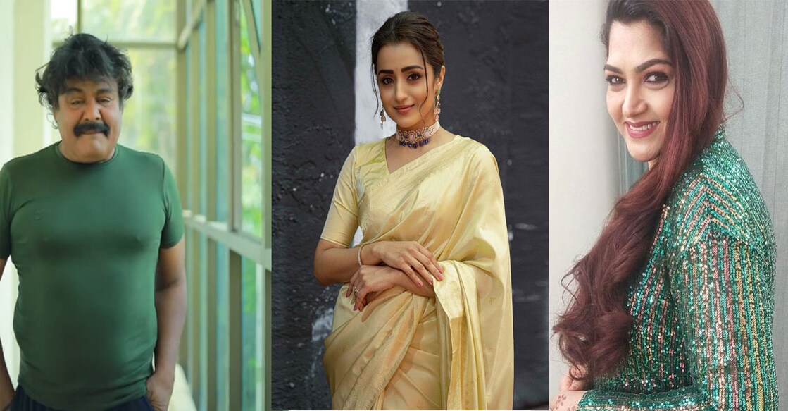 Mansoor Ali Khan, Trisha, Khushboo. Photo: Instagram
