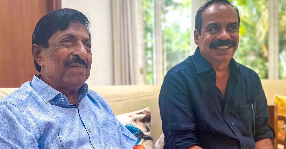 Sreenivasan, Sathyan Anthikad. Photo: Manorama Online