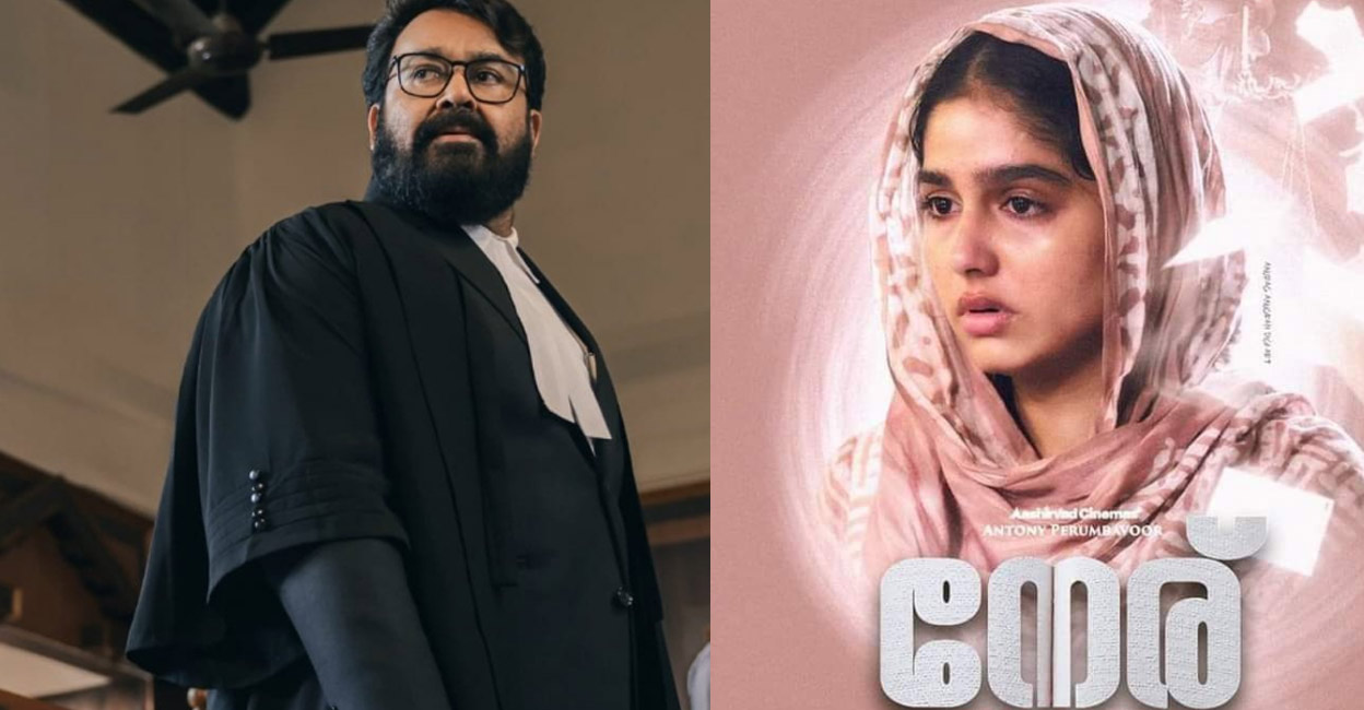 Both Mohanlal and Anaswara Rajan's performance stand out in 'Neru'. Photos | Twitter