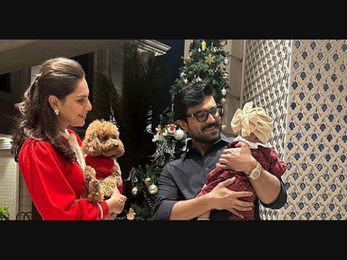 Ram Charan, Upasana celebrate Christmas with six-month-old daughter |  Onmanorama
