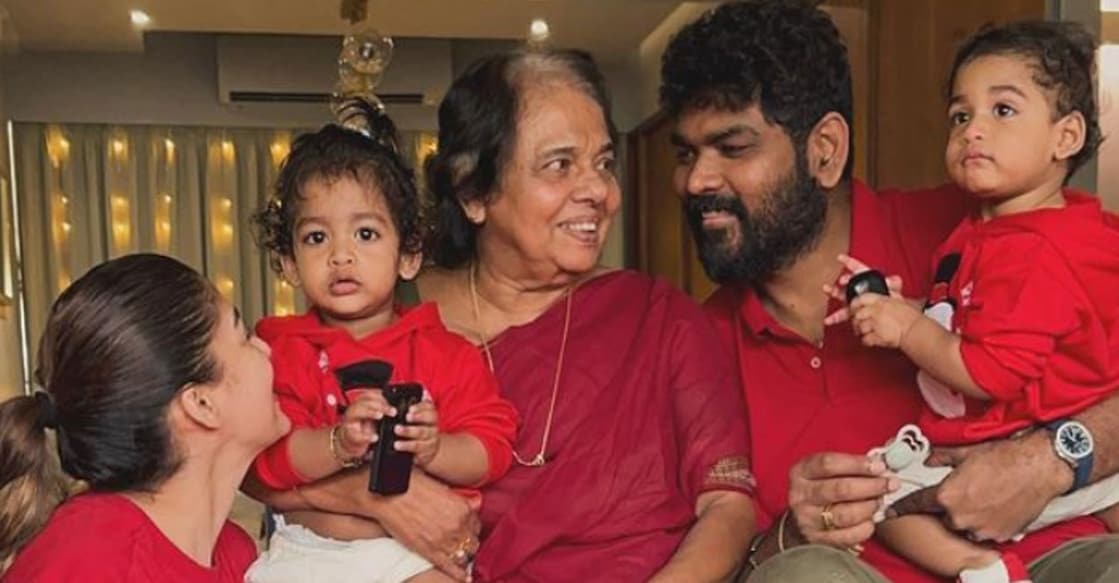 The couple share a strong bond with Nayanthara's mother and often celebrate special occasions with her. Photo | Instagram (nayanthara)