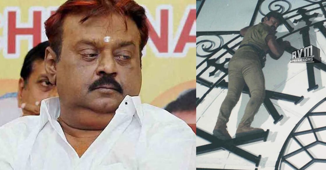 vijayakanth-stunt AVM productions released the photos on the 28th anniversary of the film. Photo | Instagram