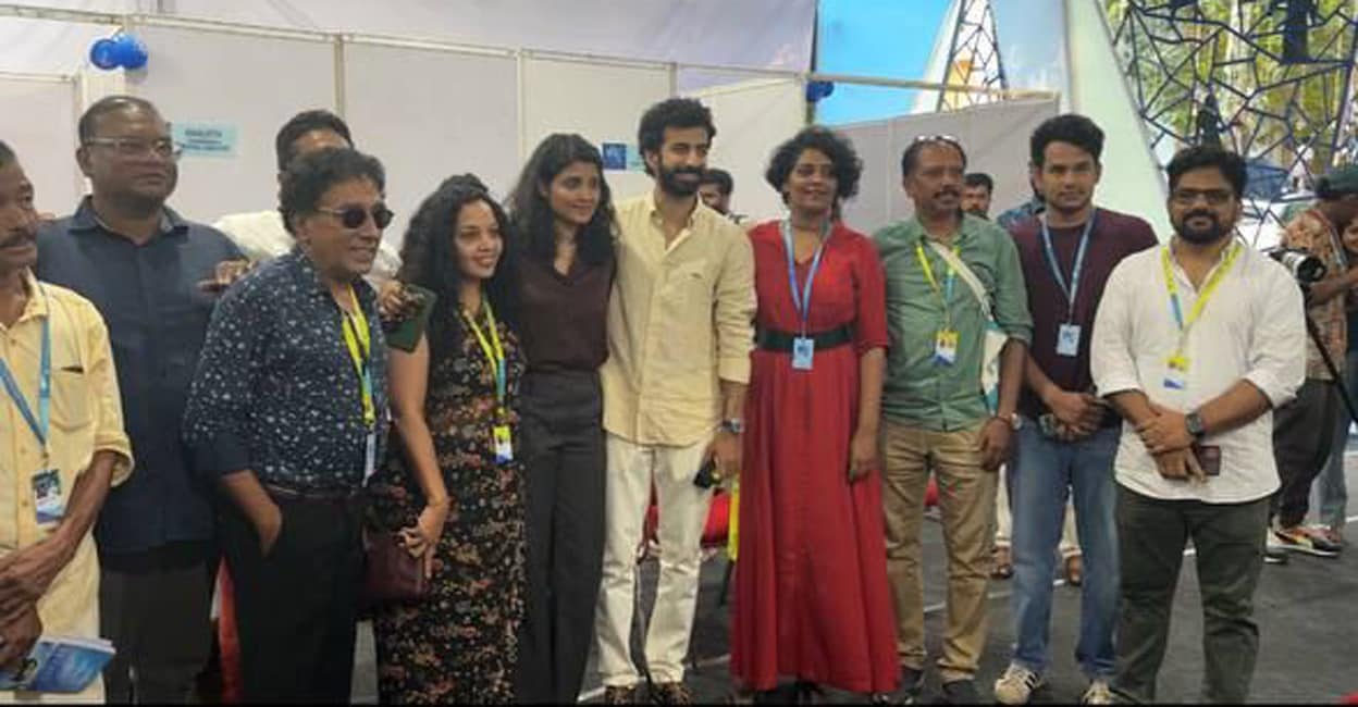roshan-mathew-crew Actor Roshan Mathew with the cast and crew of 'Family'. Photo: Special arrangement