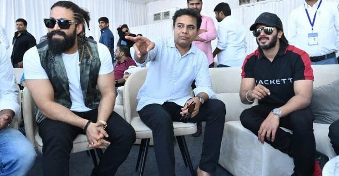 Dulquer Salmaan and Yash 