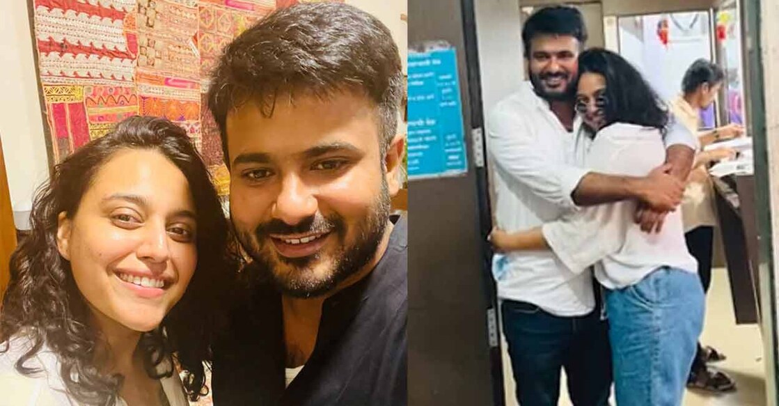 Swara Bhasker and Fahad Ahmad. Photos: Twitter/@ReallySwara