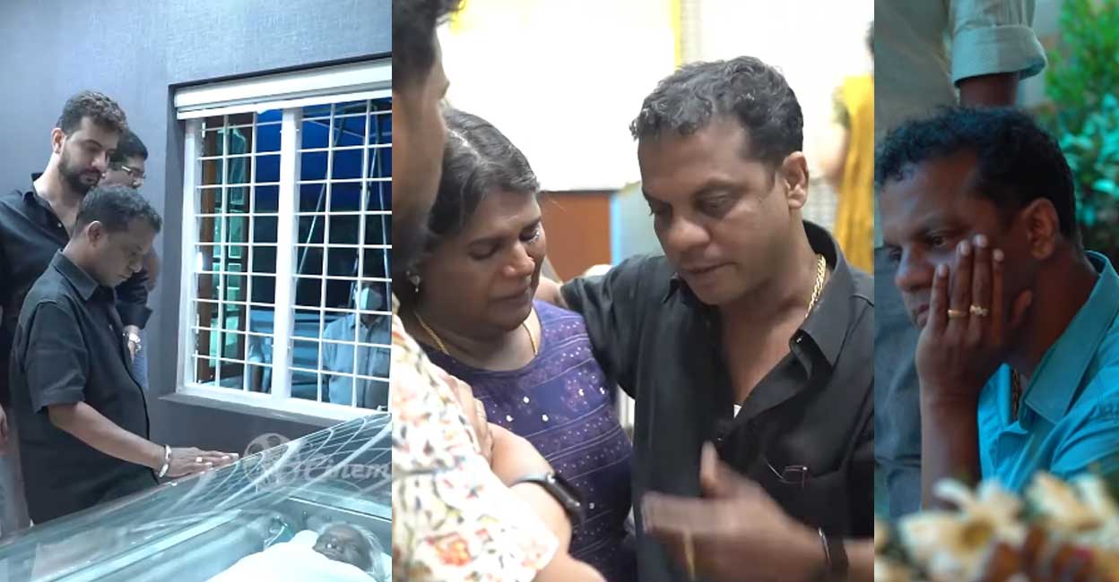 dharmajan-emotional Ramesh Pisharody and his wife arrived at Dharmajan's house to comfort the actor. Video still