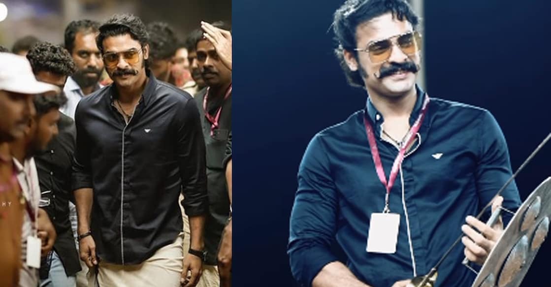 The actor also accentuated his looks by wearing a black shirt and mundu. Photos: Instagram
