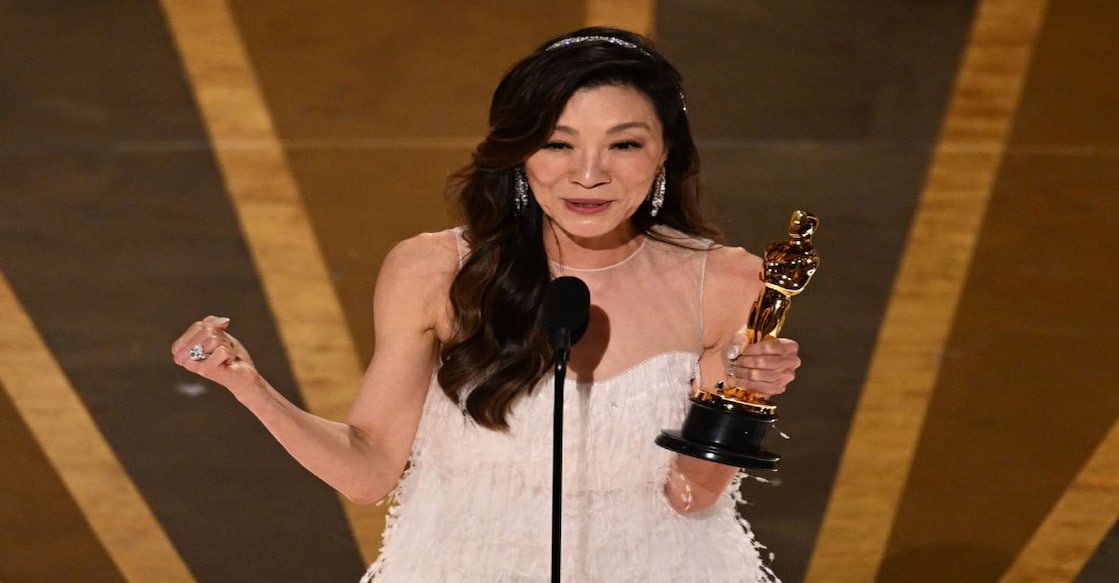 Michelle Yeoh wins best actress Oscar for 'Everything Everywhere All at Once'. Photo: AFP