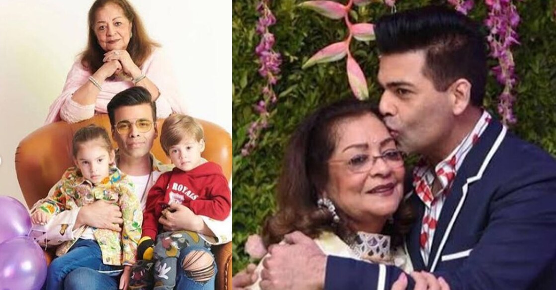 The filmmaker penned a heartfelt note about his mother. Photos: Instagram | karanjohar