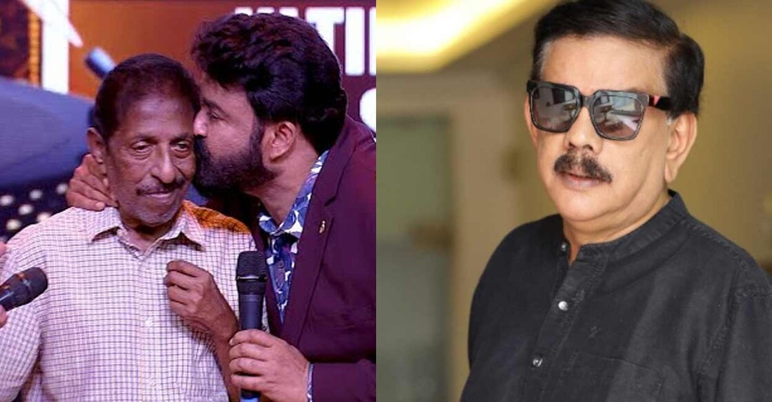 Mohanlal had kissed Sreenivasan during the Mazhavil Manorama's Entertainment Awards event held last year. File photo