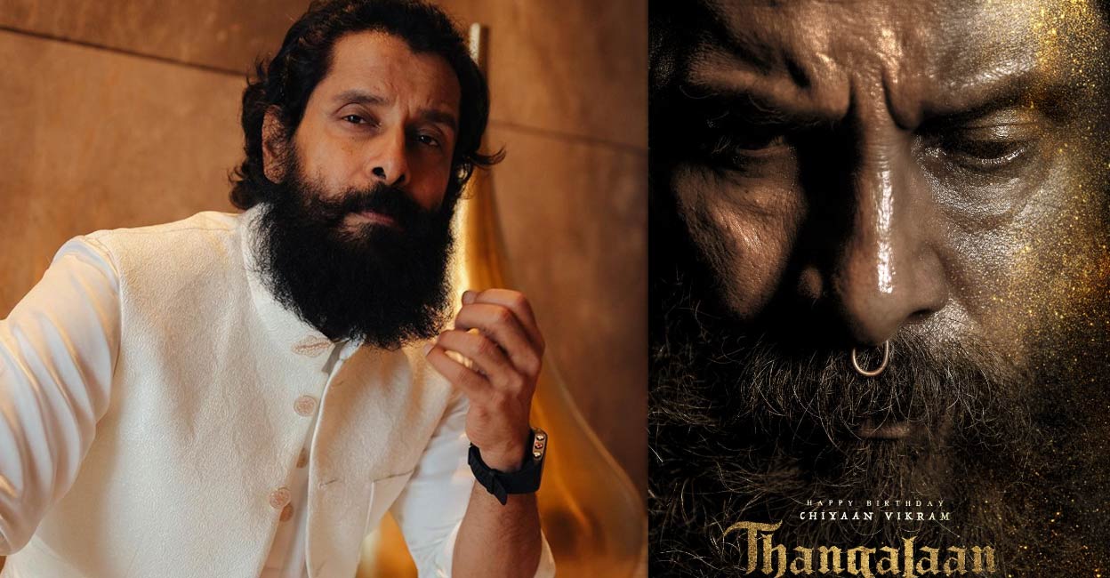 Vikram stuns in new look. 'Thangalaan' making videos goes viral on ...