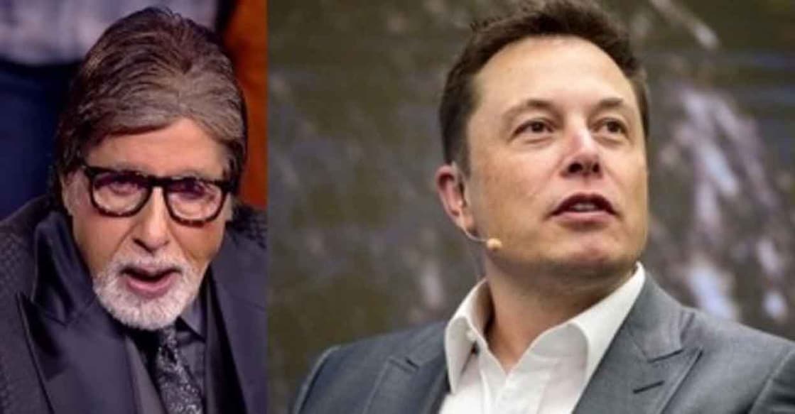 Amitabh Bachchan, Elon Musk. Photo: IANS
