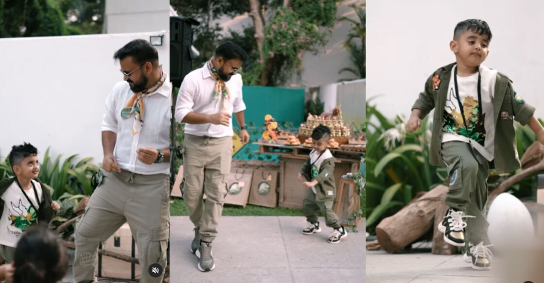 Kunchacko Boban's son recently turned four. Video still: Instagram