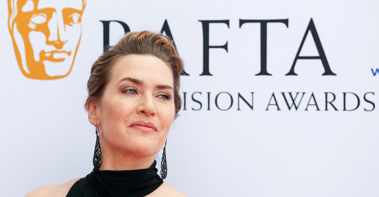 AWARDS-BAFTA Kate Winslet poses on the red carpet at the 2023 BAFTA Television Awards in London, Britain May 14, 2023. Photo: Reuters | Maja Smiejkowska