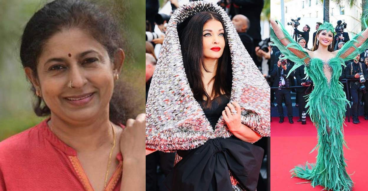Jalaja and her daughter walked the red carpet at the Cannes film festival last year. Photos: Instagram