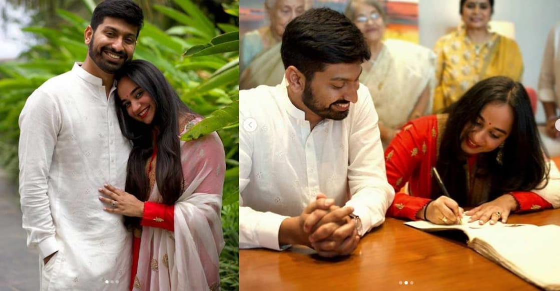 Sharing the pictures from the lovely day, the actress wrote: Legally stuck with each other. Phots: Instagram | apoorvabose07