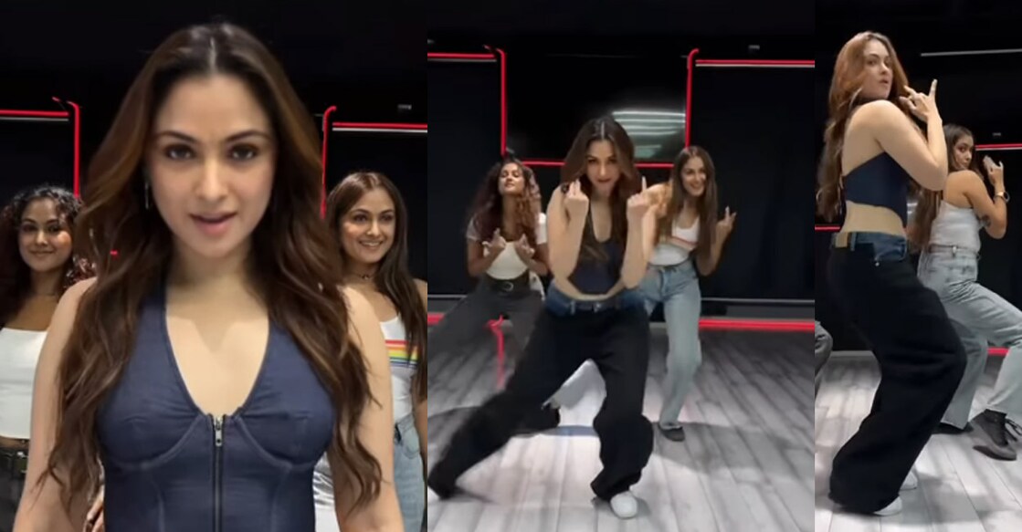 Simran has also parted her hair exactly like Tamannah in the video. Photo: Instagram video | simranrishibagga