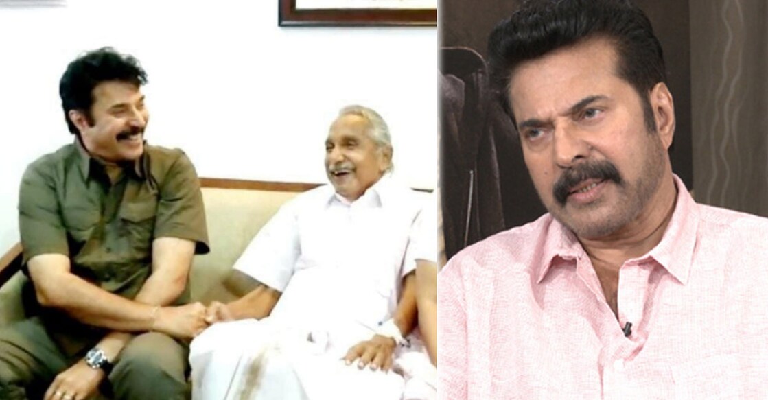 Mammootty says Oommen Chandy was a friend who was just a phone call away. Photos: Facebook | Mammootty