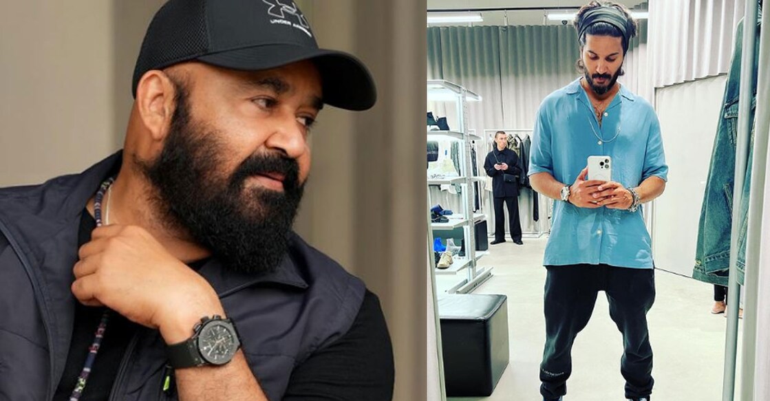 Mohanlal and Dulquer are both very active on social media apps. Photos: Instagram
