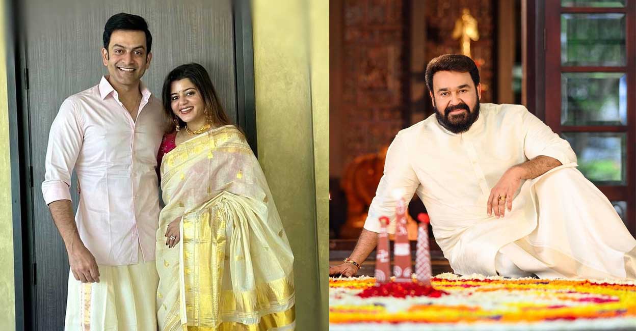 Mollywood stars celebrating Onam. Photo: Instagram