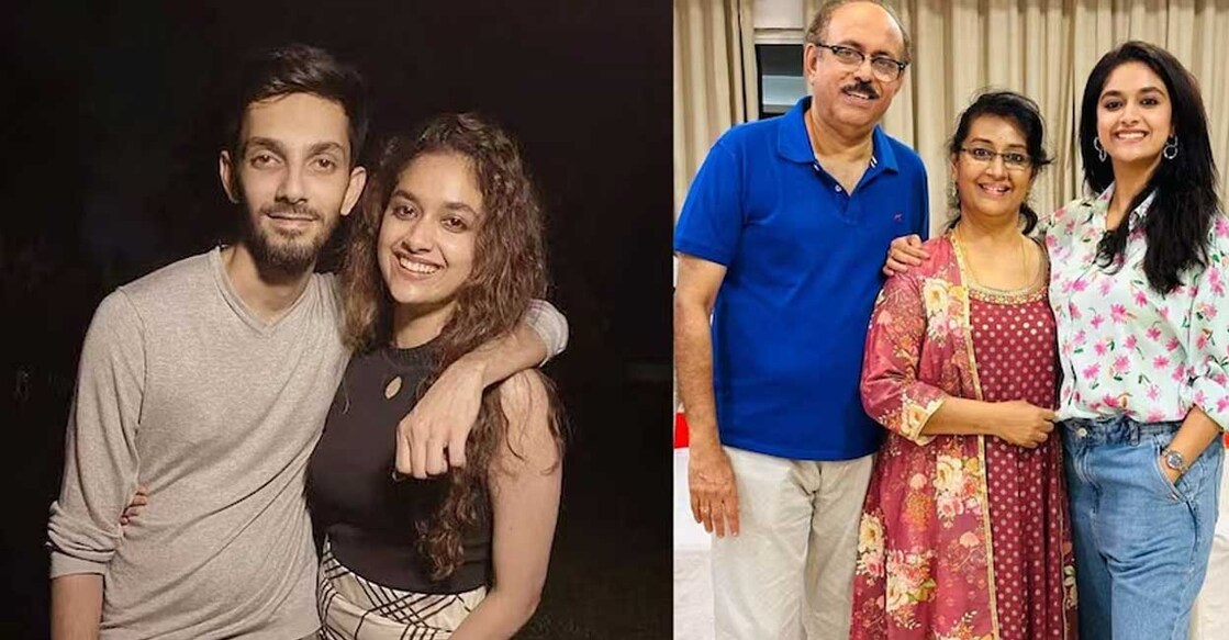 Suresh Kumar said that this isn't the first time Anirudh and Keerthy have been linked by the media. Photo: Instagram/Keerthy Suresh
