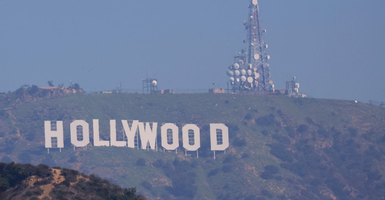 hollywood The iconic Hollywood sign is pictured the day after the Writers Guild of America announced it reached a preliminary labour agreement with major studios in Los Angeles, California, US, on September 25, 2023. Photo: Reuters/Mario Anzuoni