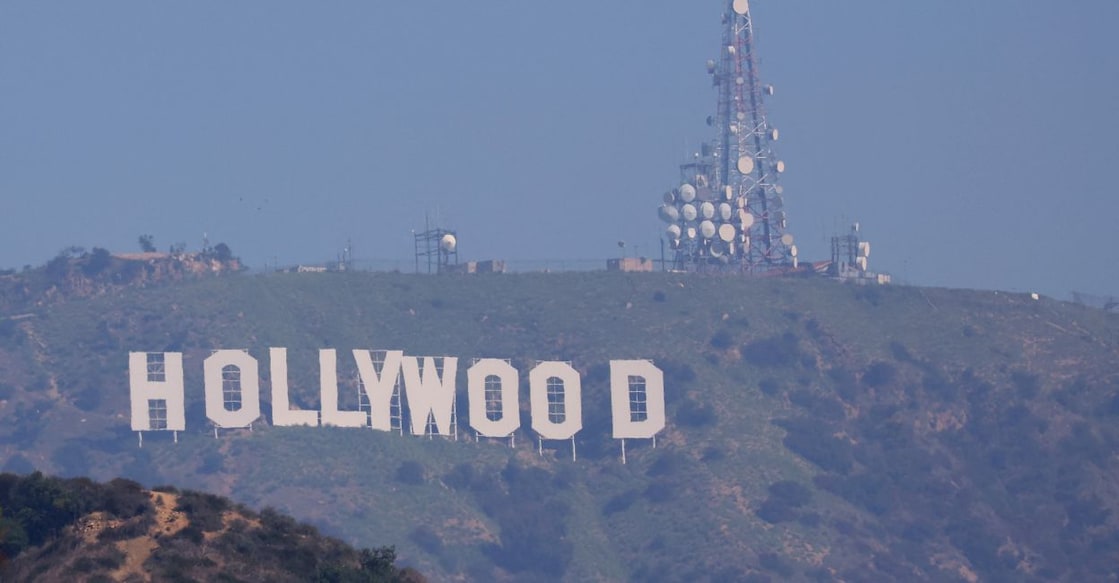 The iconic Hollywood sign is pictured the day after the Writers Guild of America announced it reached a preliminary labour agreement with major studios in Los Angeles, California, US, on September 25, 2023. Photo: Reuters/Mario Anzuoni